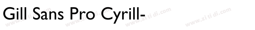 Gill Sans Pro Cyrill字体转换